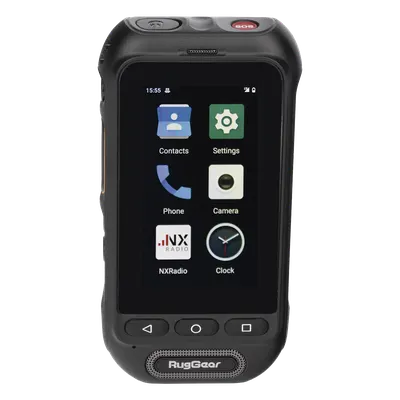 Radio PoC LTE RUGGEAR RG360 con altavoz de 105 dB y batería extraíble
