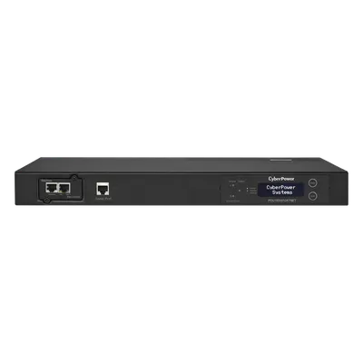 PDU ATS (Fuente Redundante Auto-transferible) Monitoreable, Para Distribución de Energía, 2 Entradas 120 Vca NEMA5-15P, Con 10 Salidas NEMA 5-15R, Horizontal 19in, 1UR 