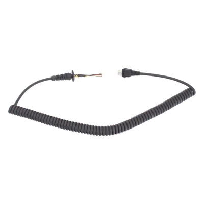 Cable en Espiral para Micrófono / Compatible KMC-60 y KMC-62 / Diseño Flexible Profesional / Terminales Resistentes / Aislamiento de Alta Calidad