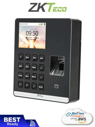 Reloj checador ZKTeco M1 con huella digital y conexión Wi-Fi