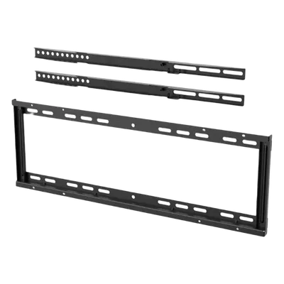 Soporte de Pared para Pantalla / 65-75-86 Pulgadas / Estructura Metálica 22 mm / Ajuste Preciso Múltiples Perforaciones / Diseño Compacto 730 x 250 mm
