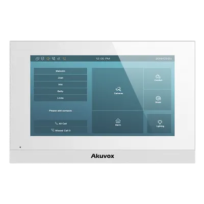 Monitor IP Touch / Pantalla 7" Capacitiva / SIP / PoE / Wi-Fi 2.4 GHz / RAM 1 GB / ROM 8 GB / 0.23 m (0.75 ft) Perfil