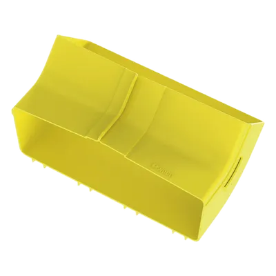 Bajada Vertical Interior / Ángulo 45º / Canaleta 12x4 pulgadas / Radio de Curvatura 50.8 mm / Color Amarillo / UL Listed