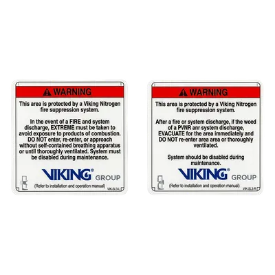 Placa de Advertencia Exterior VIKING 24587-S con mensajes de seguridad en español