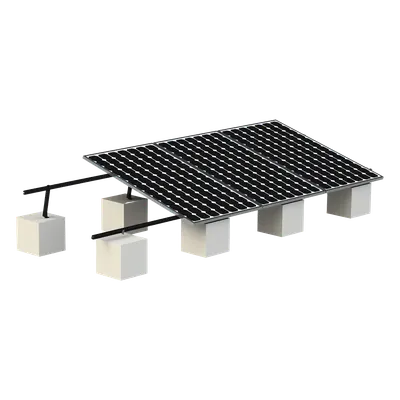 Montaje para Panel Solar / Riel 8 de 5400mm (17.7 pies) / Módulos 30-35mm / Inclinación 20°-45° / Velocidad Viento 136km/h / Anodizado Negro