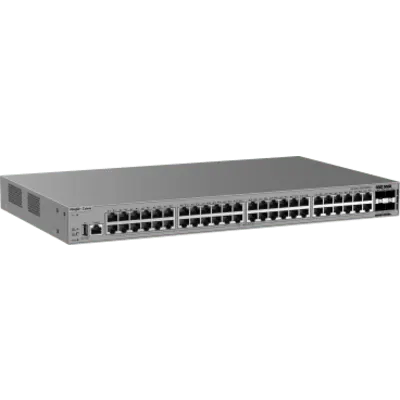 Switch de Acceso Capa 3 / 48 Puertos Gigabit PoE+ / 4 Puertos SFP 2.5GE Uplink / 116 Gbps / 86.304 Mpps / PoE 370W / VSU / Protección contra Sobretensiones 10 kV / Ventiladores Redundantes / Línea Cybrey