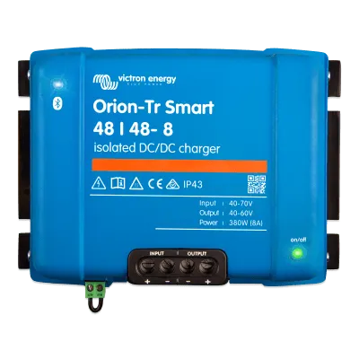 Cargador CC/CC Aislado Orion-Tr Smart / 48V a 48V, 8A / Baterías de Plomo y Litio/ IP43
