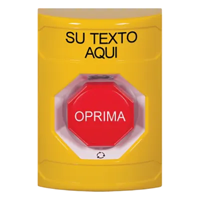 Botón de emergencia STI SS2-209-ZA-ES, personalizable y con construcción dual