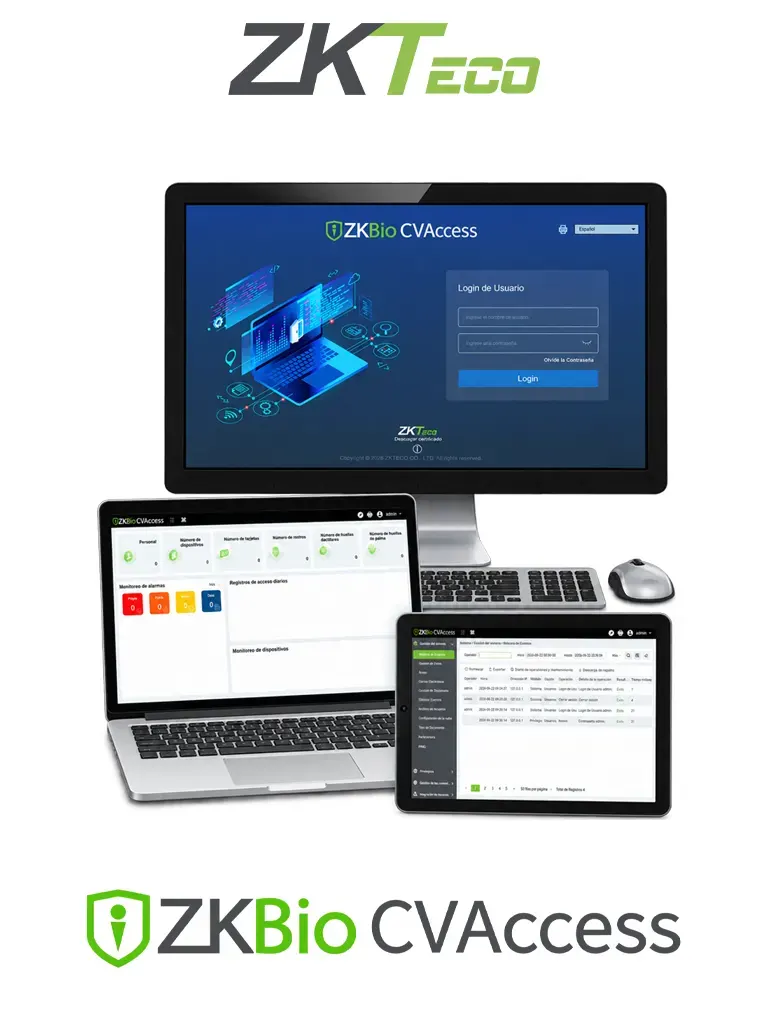 Software de control de acceso ZKTeco ZKCVA-FREE para 15 puertas