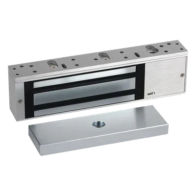 Electroimán de retención / 12-24 VDC auto-sensitiva / 1.200 lbf / 230 mA / Puerta de una sola ala / Diseño a prueba de fallos