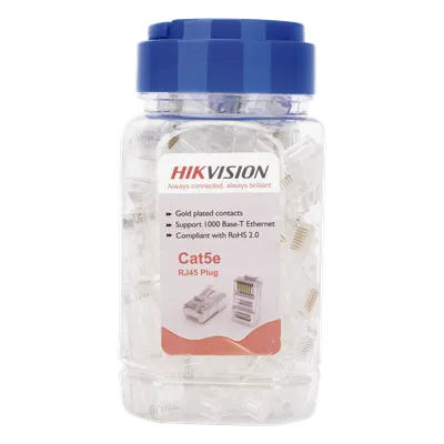 Conectores RJ45 Hikvision DS-1M5EUA-15U para cable UTP Cat 5e