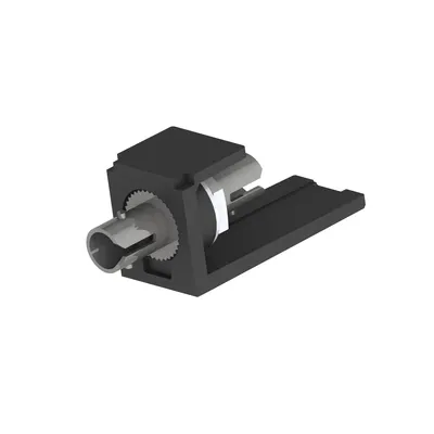 Módulo Acoplador ST Simplex / Fibra Multimodo OM3/OM4 / Cerámica Zirconia / Tipo Mini-Com 2 Espacios / Color Negro
