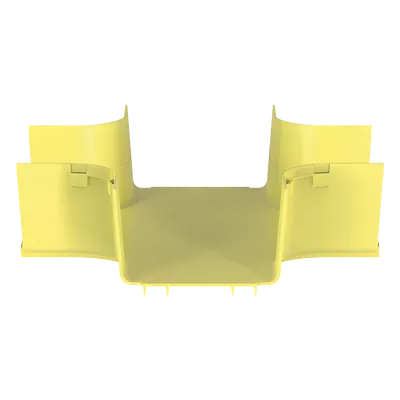 Accesorio de Canalización / 4 Vías Horizontal / Curvatura 90° / Radio 50.8 mm (2 in) / ABS / 368.3 mm (14.4 in) / Amarillo