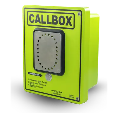 Intercomunicador Inalámbrico UHF / 2 W Transmisión / IP65 Antivandálico / Fibra de Vidrio Reforzada / Control de Acceso Relay / Entrada de Sensor