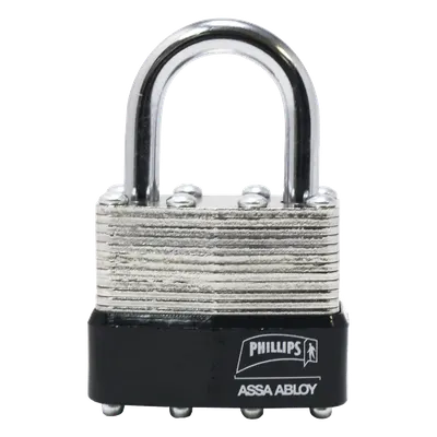 Candado laminado PHILLIPS-ASSA ABLOY MX2499 de 40 mm para uso industrial