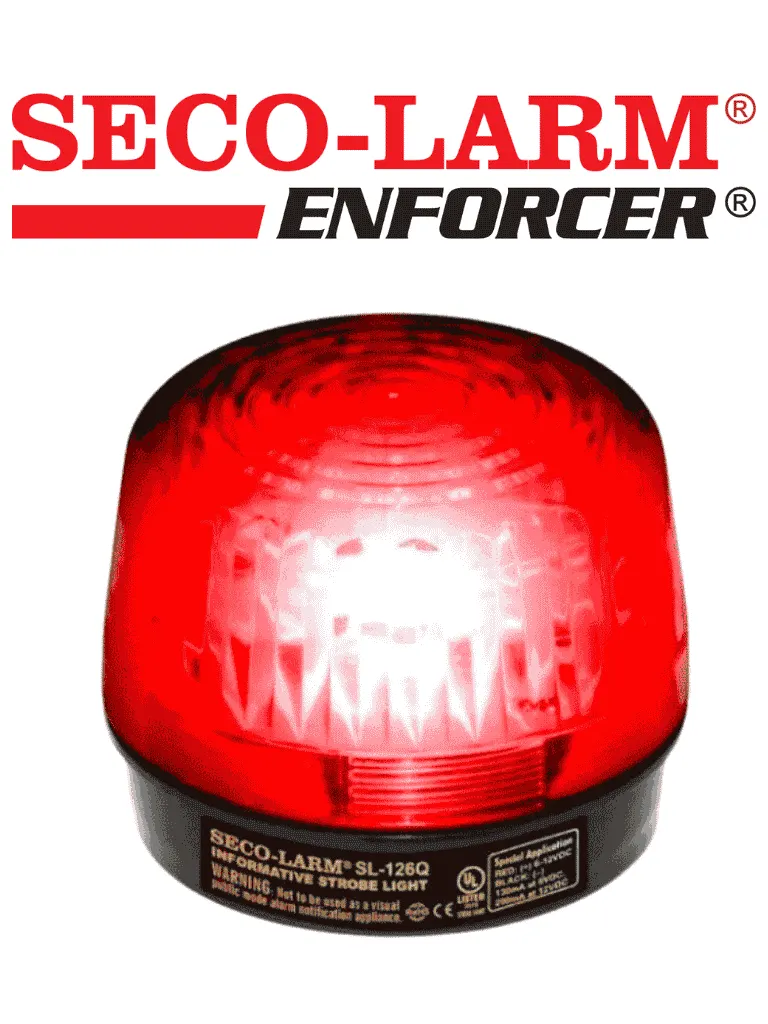 Luz estroboscópica SECO-LARM SL-126Q/R roja de 6-12 VCD