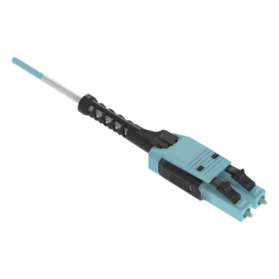 Jumper de Fibra Óptica / Multimodo OM4 50/125 / LC-LC Uniboot Duplex / OFNP Plenum / 25 m (82.02 pies) / Color Aqua