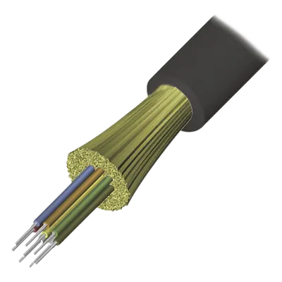 Cable de Fibra Óptica / 12 Hilos / Interior-Exterior / Tight Buffer / No Conductiva / LS0H / Multimodo OM4 50/125 / 1 Metro (3.28 Pies)