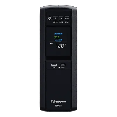 UPS de 1500 VA/900 W, Topología Línea Interactiva, Entrada 120 Vca NEMA 5-15P, Onda Senoidal Pura, Tipo Torre, Con 10 Tomas NEMA 5-15R