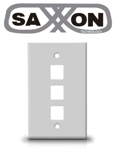 Placa de pared SAXXON A175-3A vertical con 3 puertos Keystone