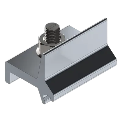 Abrazadera BASEL N00009 para perfil N Rail 4.72 en montaje fotovoltaico