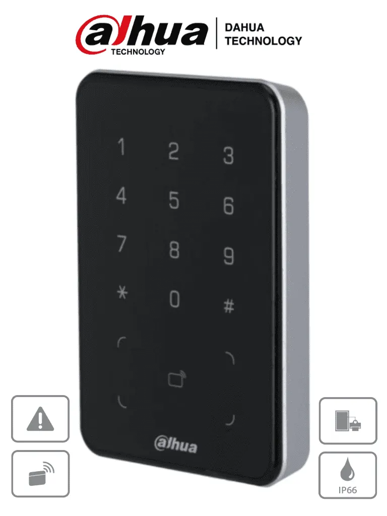 Lectora de acceso Dahua DHI-ASR2101A-D con teclado e IP66