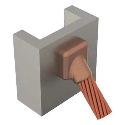 Molde para soldadura exotérmica / Superficie vertical / Cable 1/0 AWG / Ángulo 45°