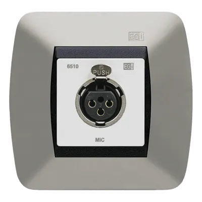 Módulo de Pared XLR / 60 mm / Alimentación Phantom 0-48 VDC / Balanceado/No Balanceado / Chasis Zincado / Blanco