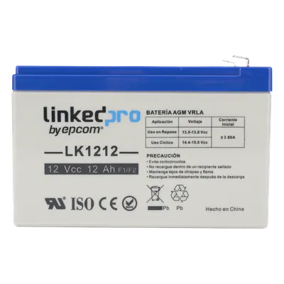 Batería de respaldo LINKEDPRO LK1212 AGM-VRLA de 12 V y 12 Ah