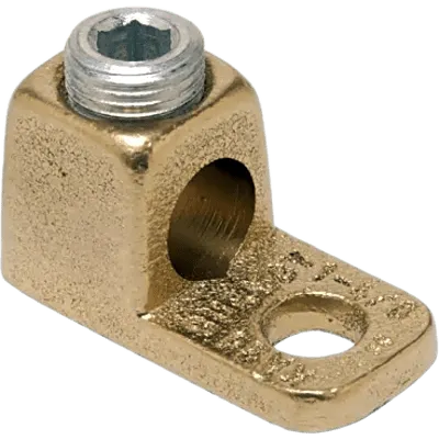 Conector de Cobre con 1 Orificio para Cable Calibre 14 AWG (Sólido)-8 AWG (Trenzado) / Orificio #10.
