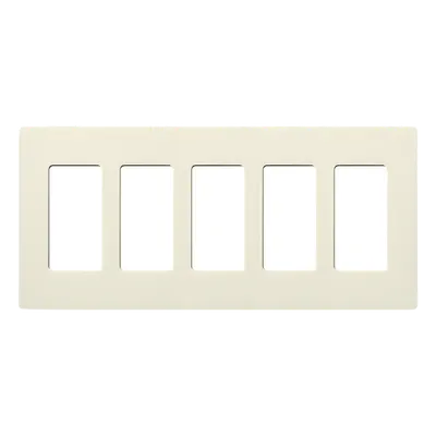 Placa de Pared / 5 Espacios / Screwless / Satin Colors / Color Biscuit / Compatible Control Pico
