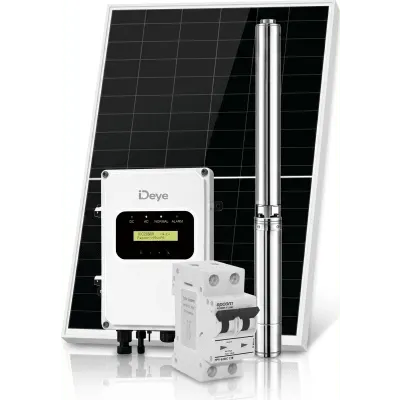 Kit de bombeo solar DEYE SP2200ACDCKIT de 3 HP con sistema híbrido