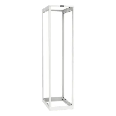 Rack de Cuatro Postes / 45 Unidades de Rack / Profundidad Ajustable 584.2 a 1066.8 mm (23 a 42 in) / Carga Estática 907.2 kg (2000 lbs) / Rieles Roscados #12-24 / Color Blanco