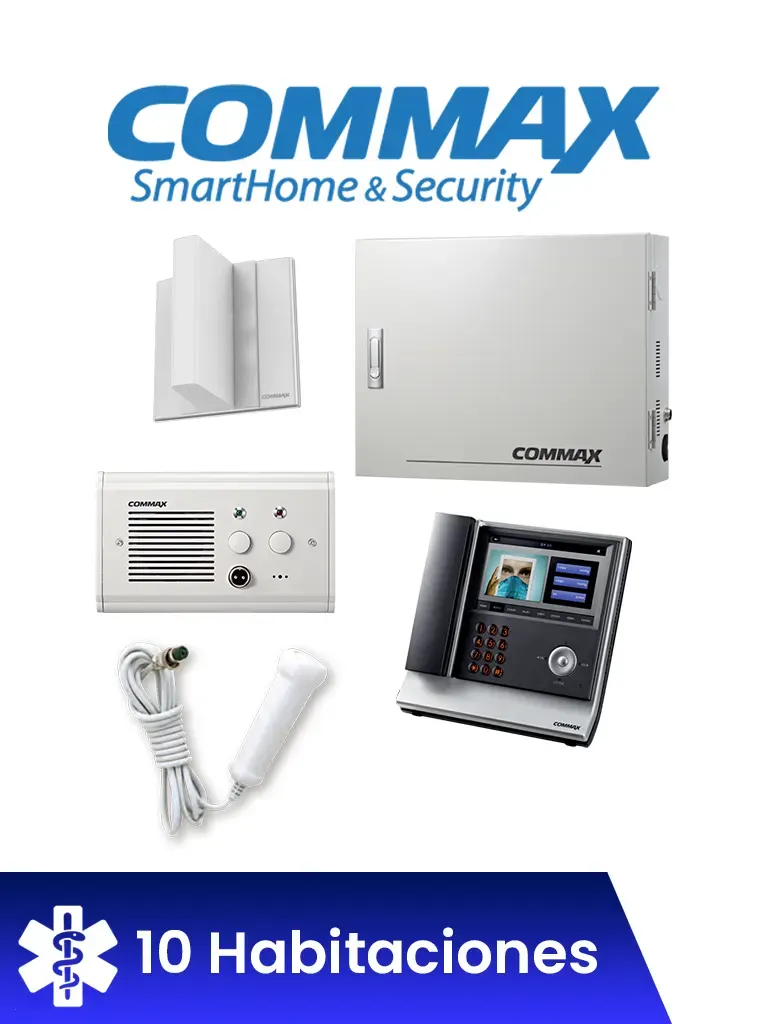 Sistema de llamado de enfermería COMMAX ENFERMERIAPACK para 10 habitaciones