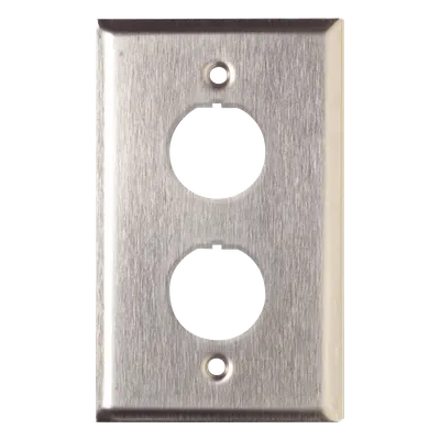 Placa de pared SIEMON XFP-S-02-SS de acero inoxidable con 2 puertos