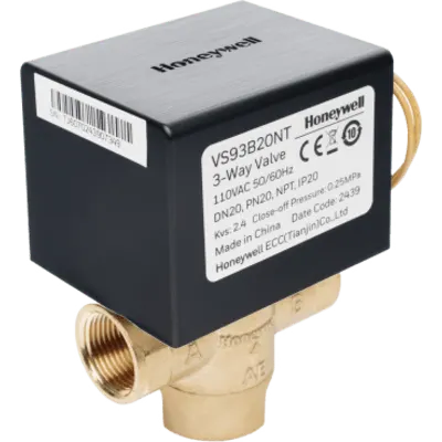 Válvula de control eléctrica Honeywell BMS VN82C20PT para fan coil