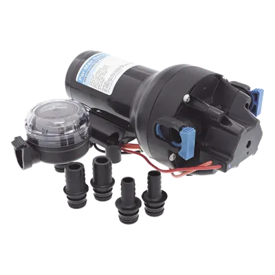 Bomba de Diafragma de Presión / 12 Vcd / 5 GPM (18.9 l/min) / 60 psi (4.8 bar) / Autocebante 2.4 m (7.9 ft) / IPX6