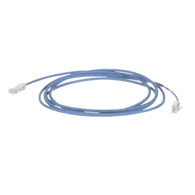 Cable de Parcheo Cat6 / UTP 28AWG / Diámetro Reducido 3.8mm / 25 Pies (7.62m) / Azul / PoE 90W / -10 a 75°C