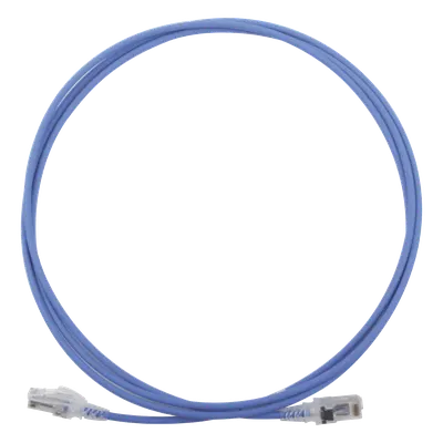 Patch Cord Modular Cat6 UTP / CM/LS0H / 2.13 m (7 Pies) / 28AWG / Diámetro 4.0 mm / Azul