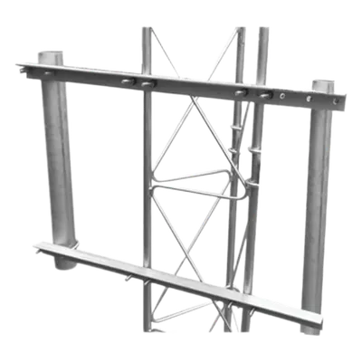 Brazo Lateral Doble / Acero ASTM A-36 / Tubo Ø3' Cal.16 / Altura 60 cm / Ángulos 130 cm / Galvanizado