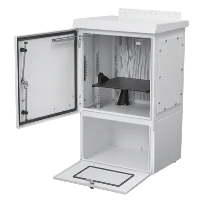 Gabinete Exterior OSP / 18 UR / 600 mm Ancho / 500 mm Profundidad / Aluminio / NEMA 4/12/4X/3/3R / IP66 / 1.28 m Alto