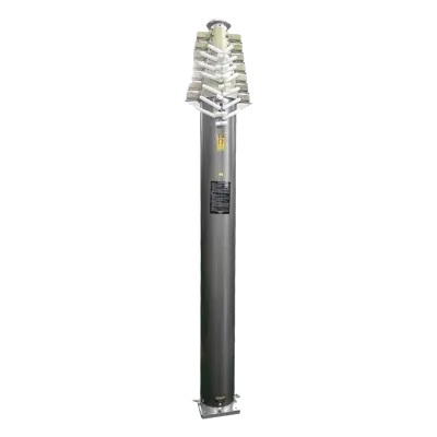 Mástil Telescópico Neumático / 12 m (39.4 ft) / Aluminio 6063 / Carga 15 kg / Viento 80 km/h / IP65