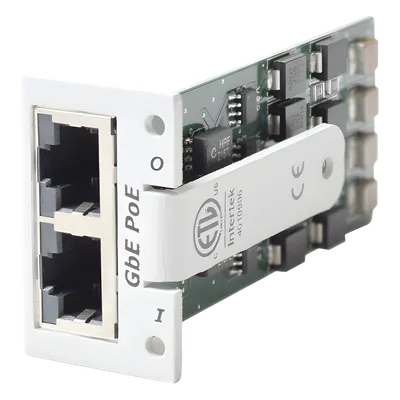 Módulo Protector PoE / Ethernet 10/100/1000 Mbps / 11 VCC / Pines 1,2 y 3,6 / 3 pF / Para Chassis TCPXH Rack 19"