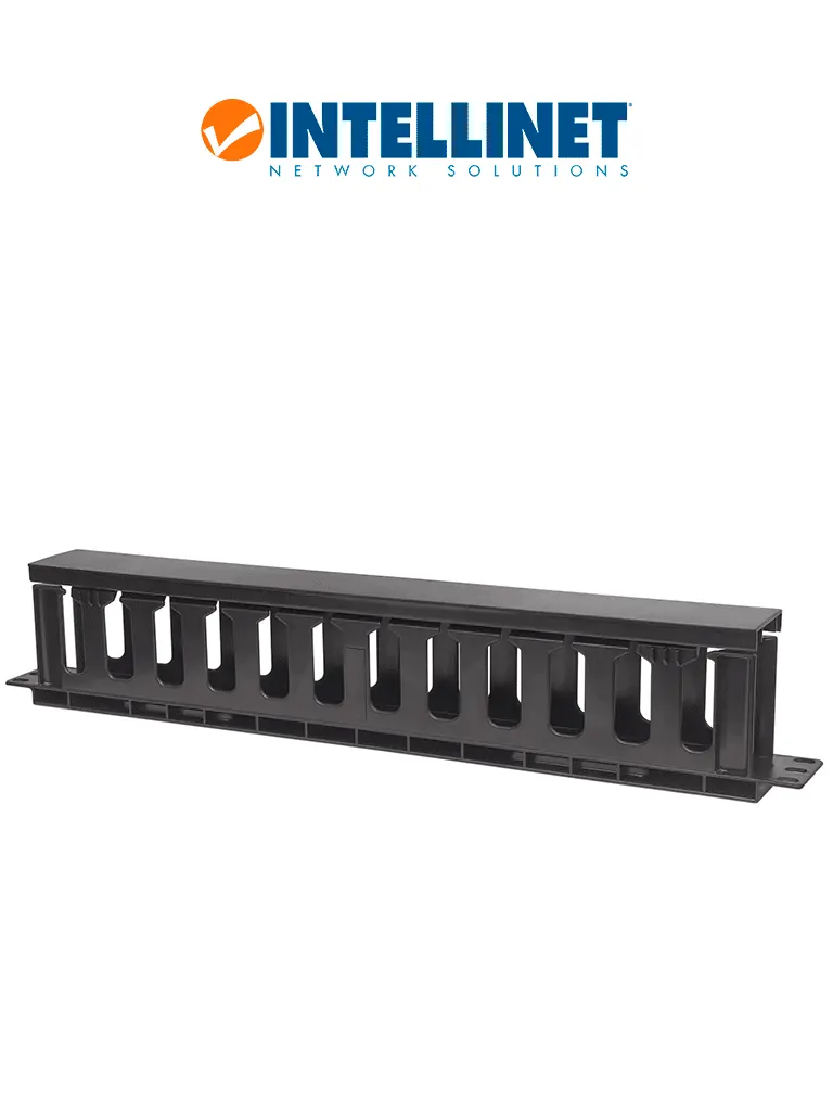 Organizador horizontal INTELLINET 714679 de 19 pulgadas y 1U