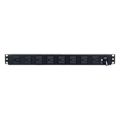 PDU de Montaje en Rack / 10 Salidas NEMA 5-15R / 15 A / 120 Vca / 1UR / 19 in / Protección Contra Sobretensiones