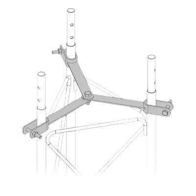 Brida de Sujeción para Retenida / Acero Galvanizado en Caliente / Compatible STZ90G / Norma NMX-H-004