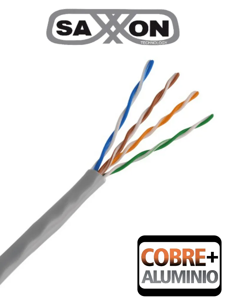 Cable UTP Cat5e SAXXON OUTP5ECCA100G de 100 metros