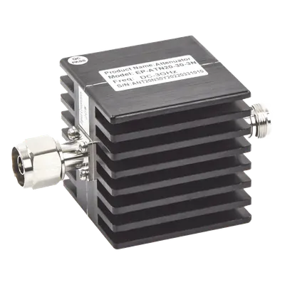 Atenuador en Línea RF / 30 dB / 0-3 GHz / 20 W / VSWR <1.2 / Conector N Macho-Hembra / Uso Interior