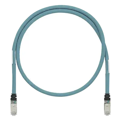 Patch Cord Industrial Cat6A / 600V / SF/UTP Blindado / 26 AWG / 2 m (6.56 ft) / Aqua