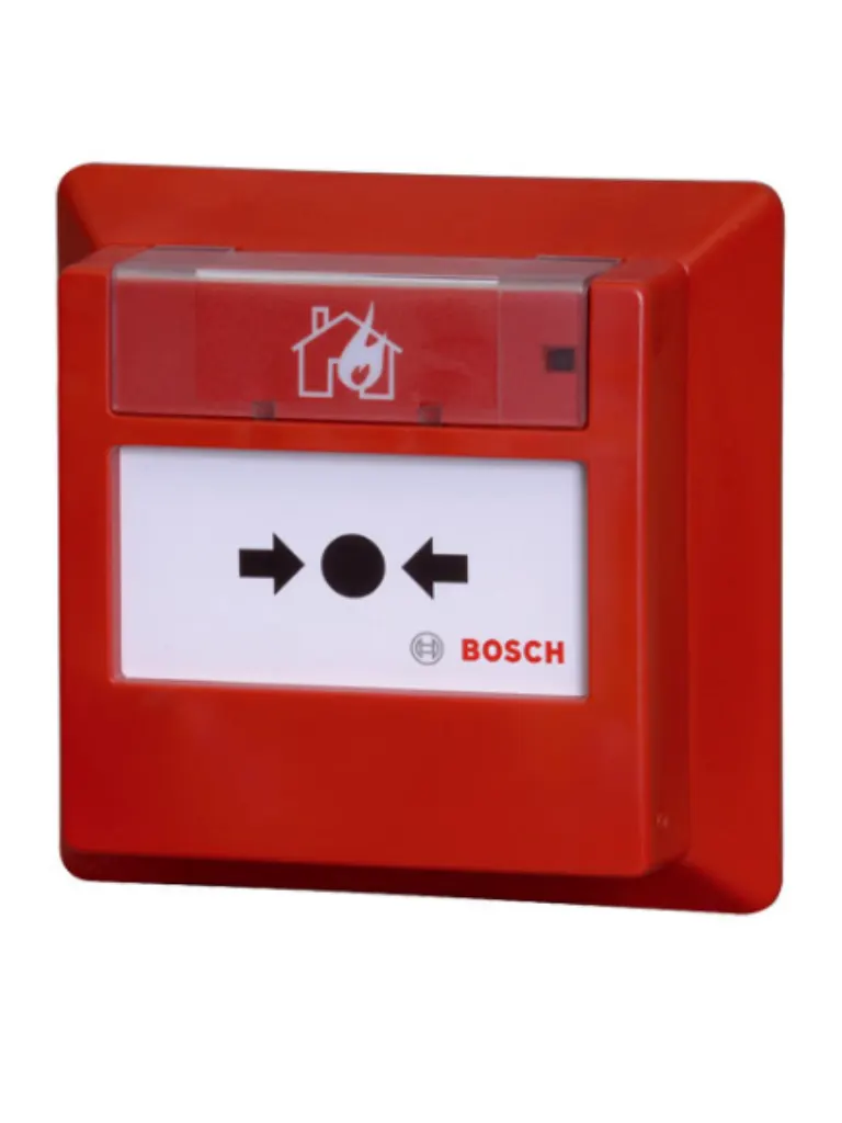 Pulsador de Alarma BOSCH FMC-420RW-GFGRD con cristal, Montaje Empotrado, Rojo